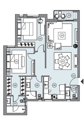 Floor plan for apartment at Swanlake Residences