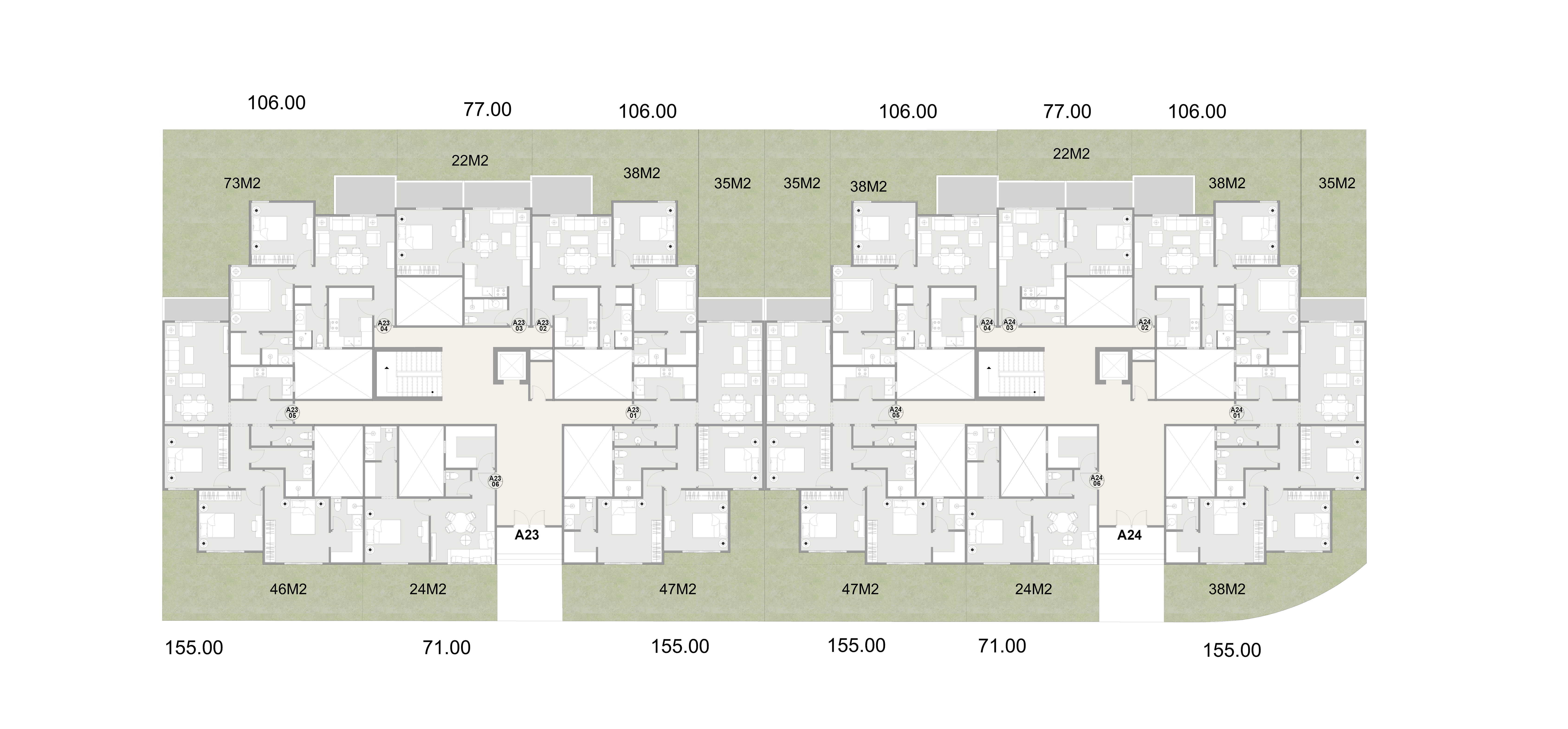 Floor plan for apartment at La Colina East