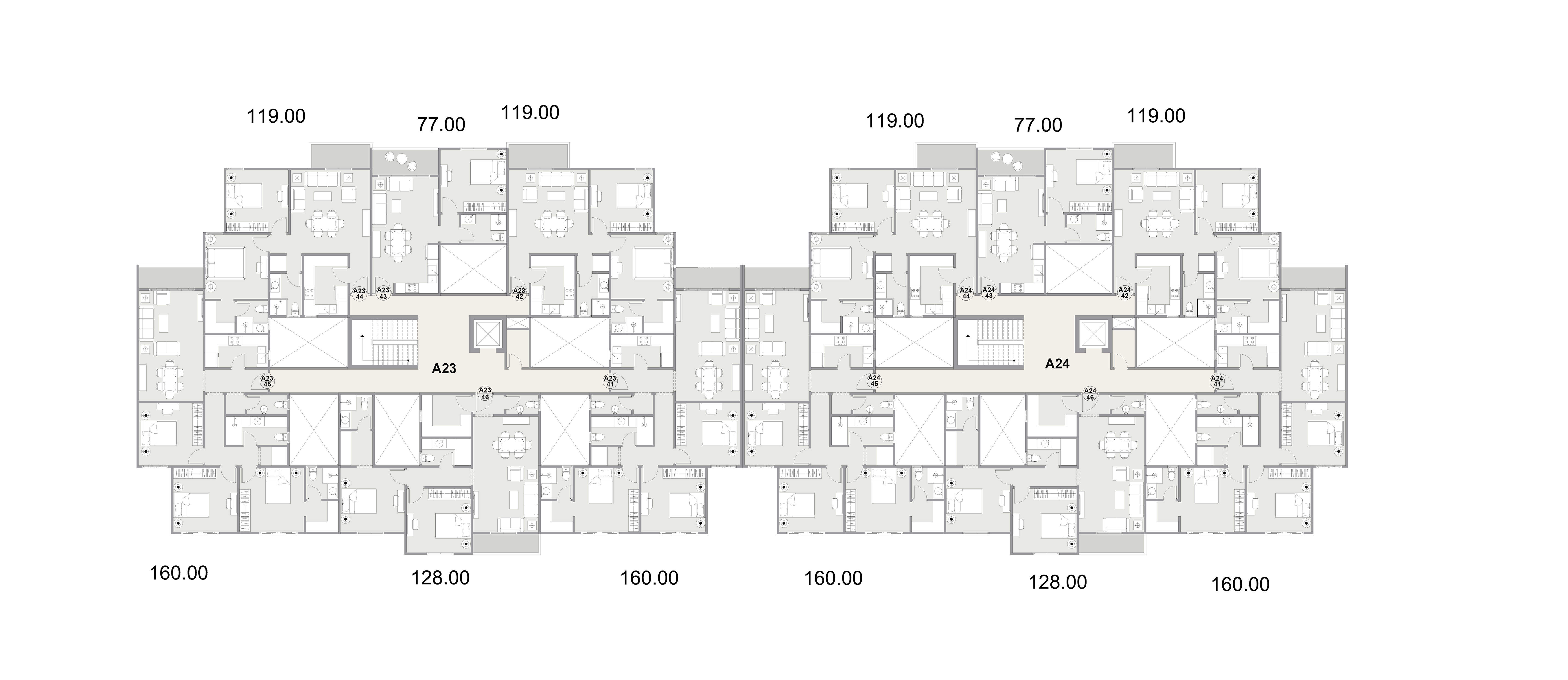 Floor plan for apartment at La Colina East