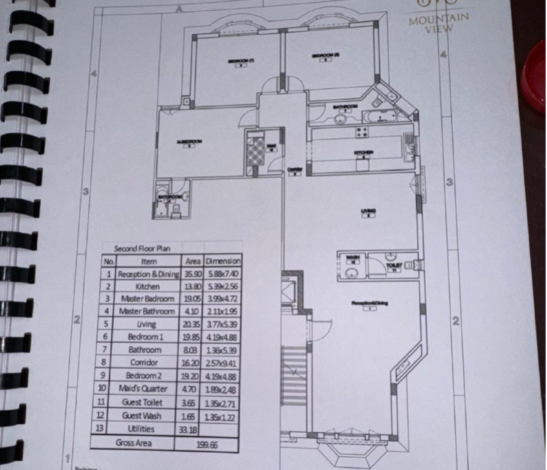 Floor plan for apartment at Mountain View Hyde Park