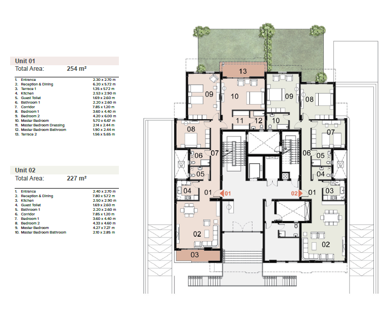 Floor plan for apartment at Mazarine