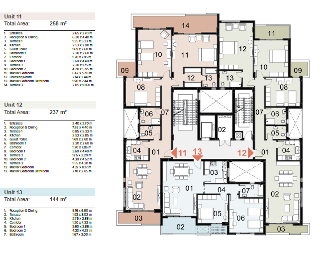 Floor plan for apartment at Mazarine