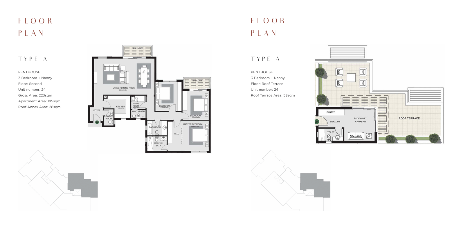 Floor plan for penthouse at The Estates Residence