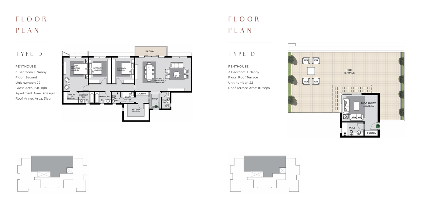 Floor plan for penthouse at The Estates Residence