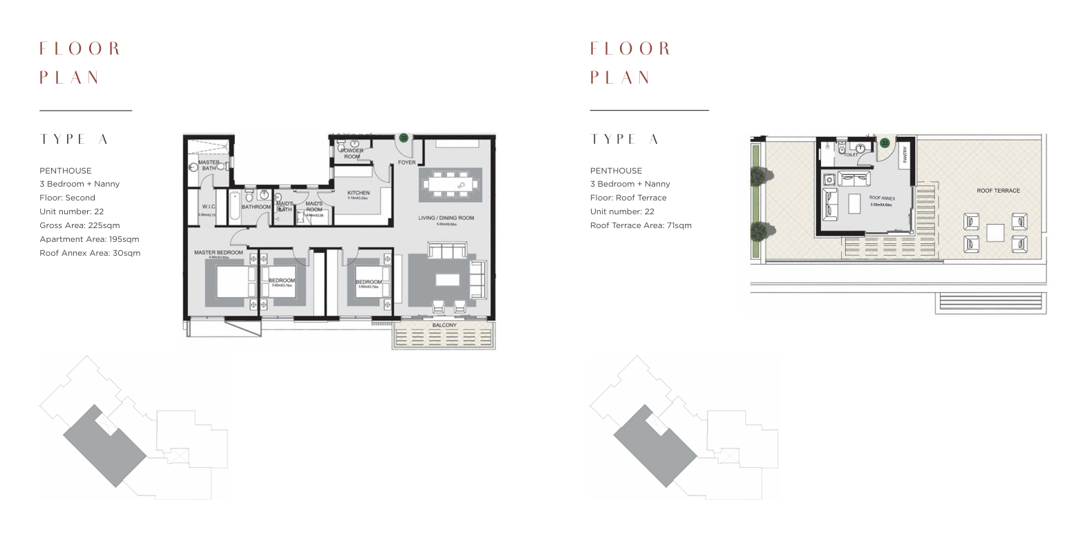 Floor plan for penthouse at The Estates Residence