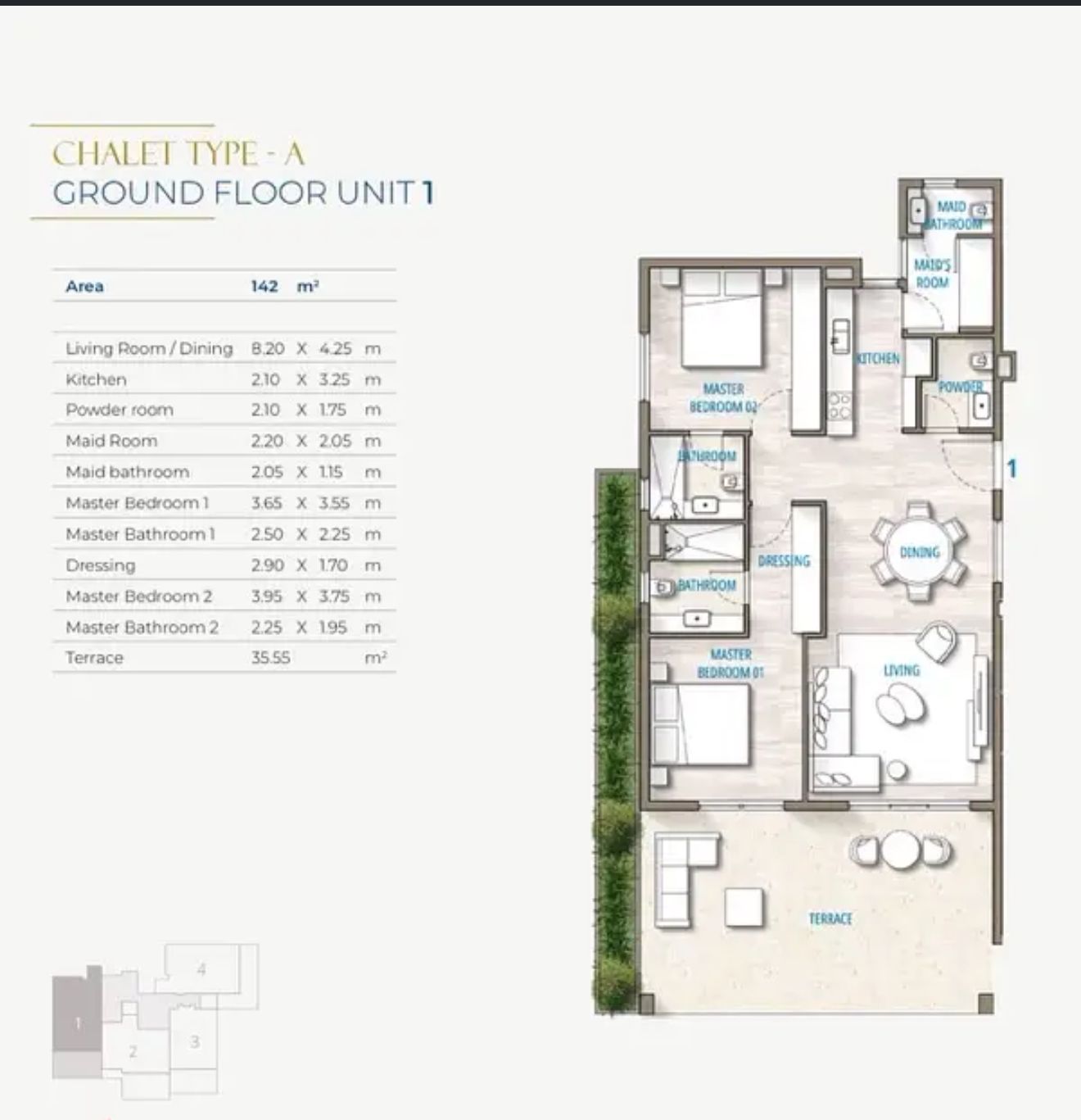 Floor plan for chalet at Southmed