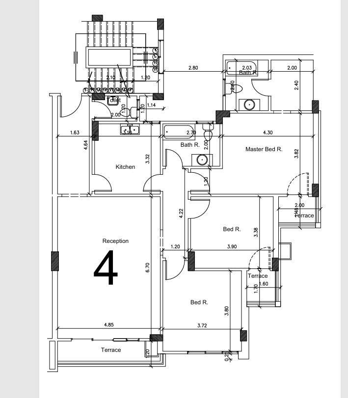 Floor plan for apartment at Tala
