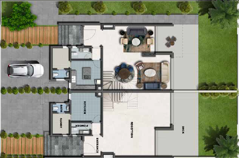 Floor plan for townhouse at Fifth Square Al Marasem