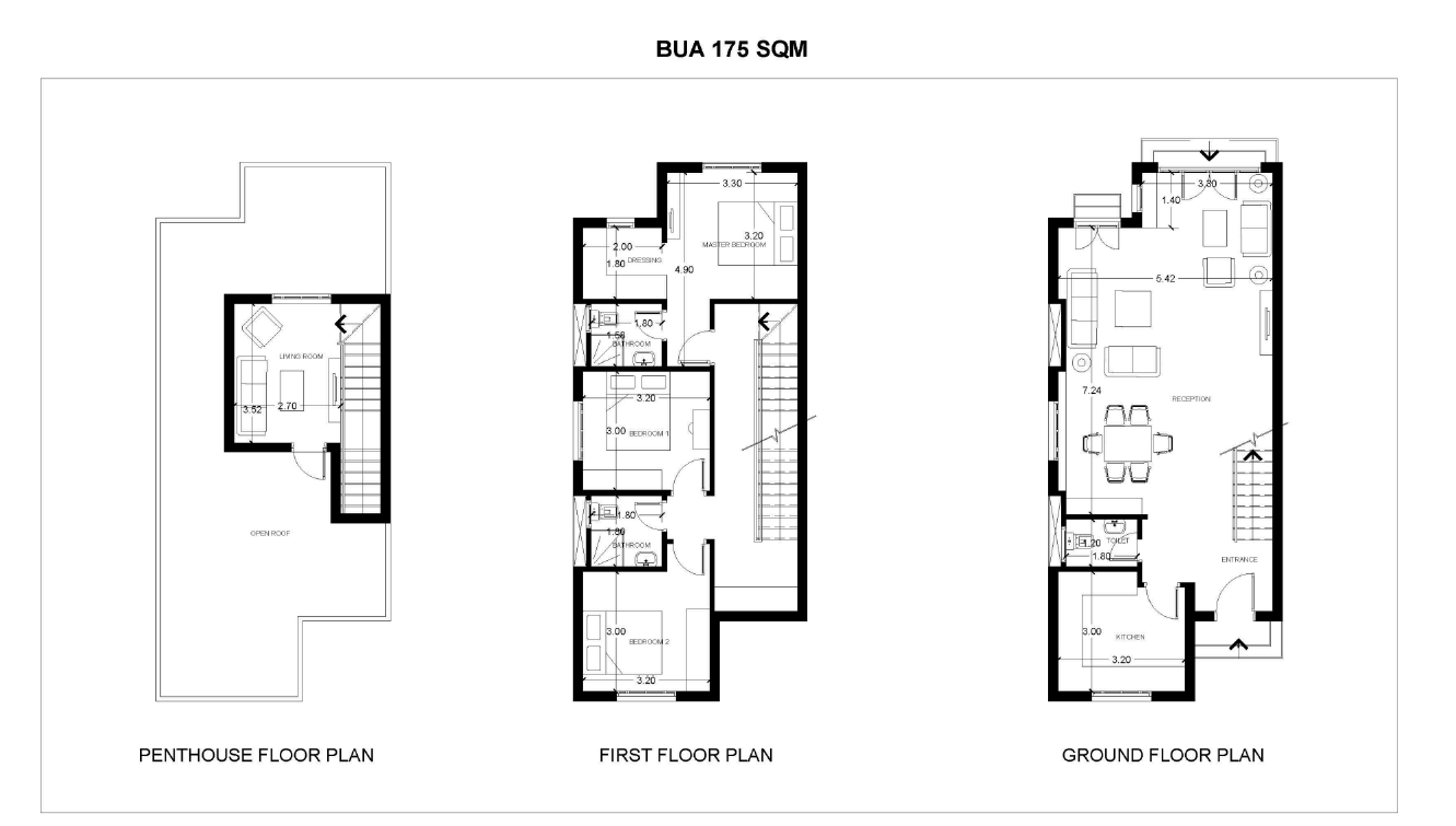 Floor plan for villa at Rai Views