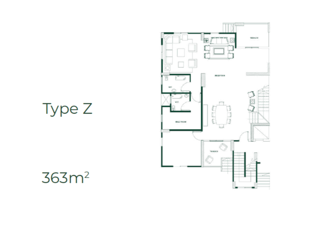 Floor plan for duplex at Catalan