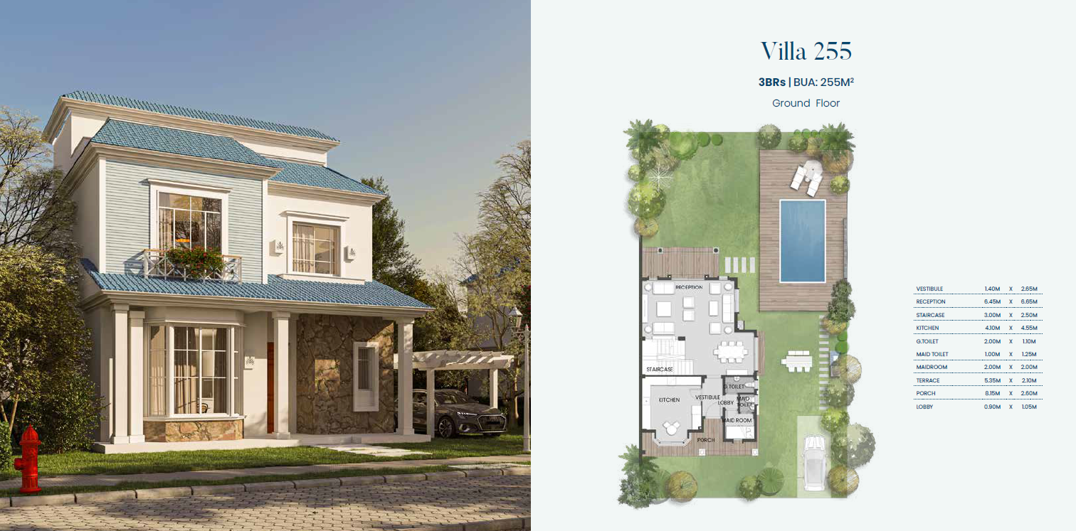 Floor plan for villa at Aliva Mountain View Mostakbal City
