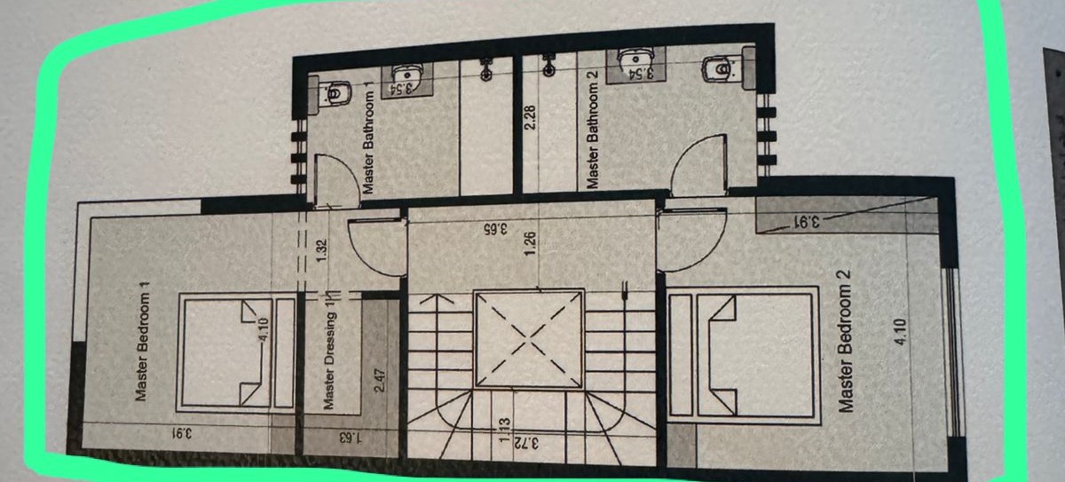 Floor plan for townhouse at Bloomfields