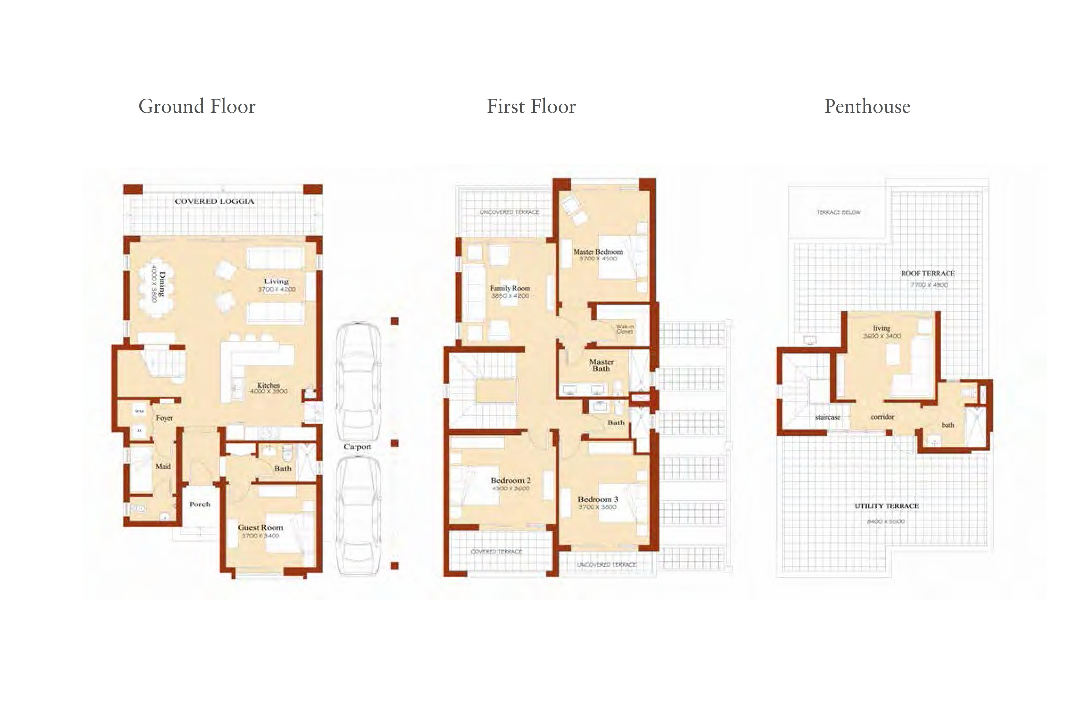 Floor plan for villa at Marassi