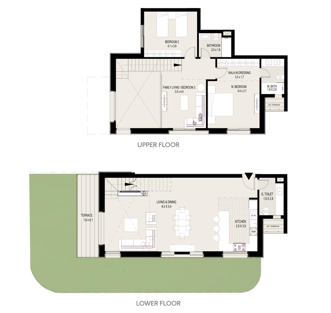 Floor plan for duplex at DISTRICT 5