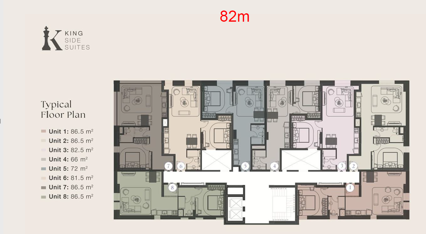 Floor plan for apartment at Business Suites New Cairo