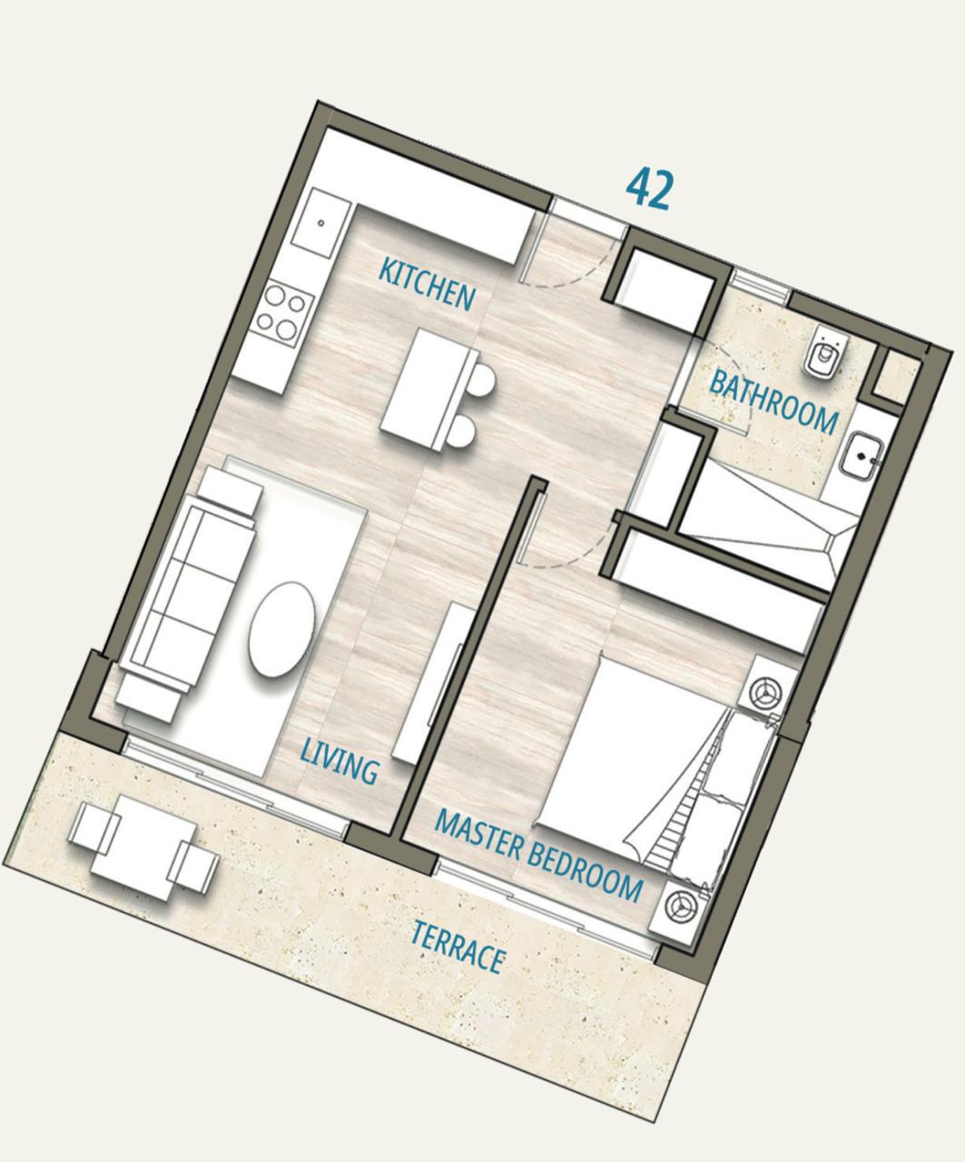 Floor plan for chalet at Southmed