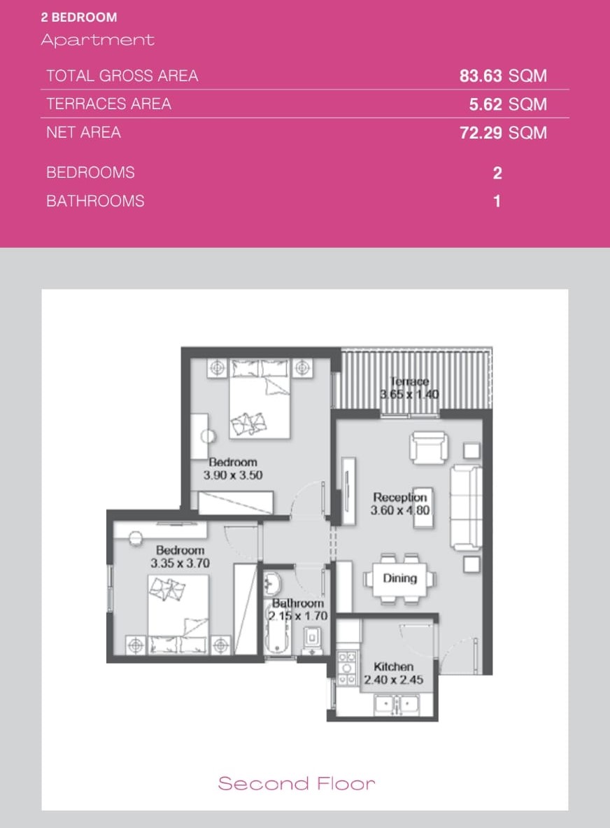 Floor plan for apartment at Ashgar City