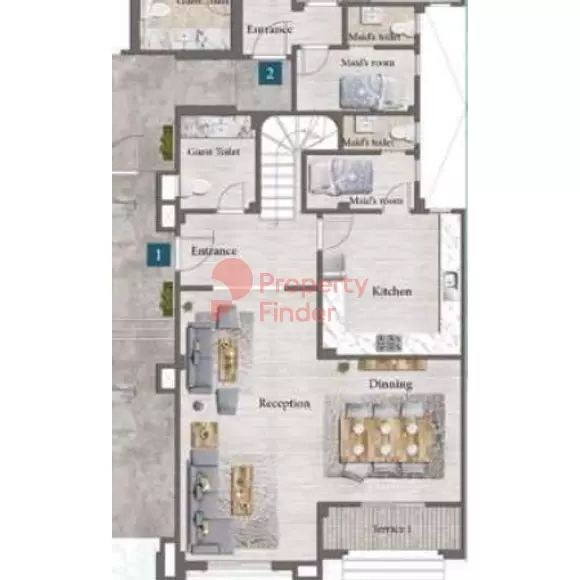 Floor plan for duplex at L’Avenir