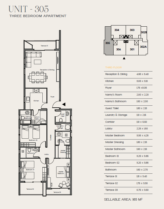Floor plan for apartment at 31 West