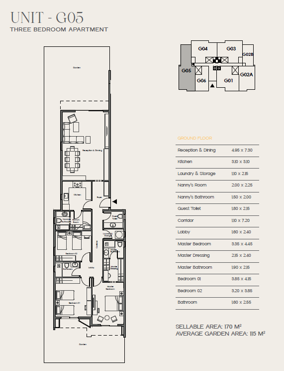 Floor plan for apartment at 31 West