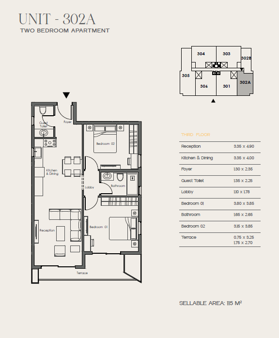 Floor plan for apartment at 31 West