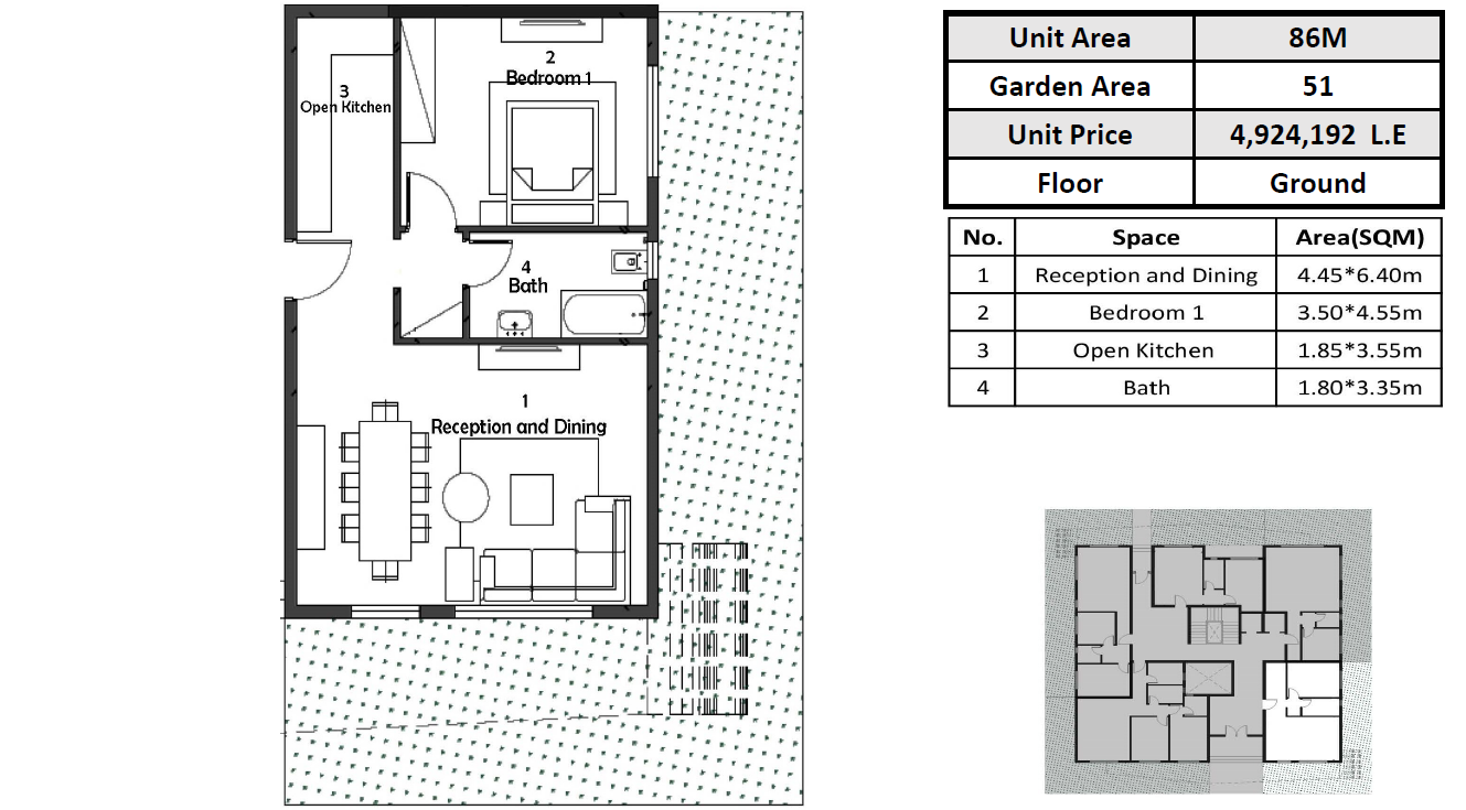 Floor plan for apartment at Belva