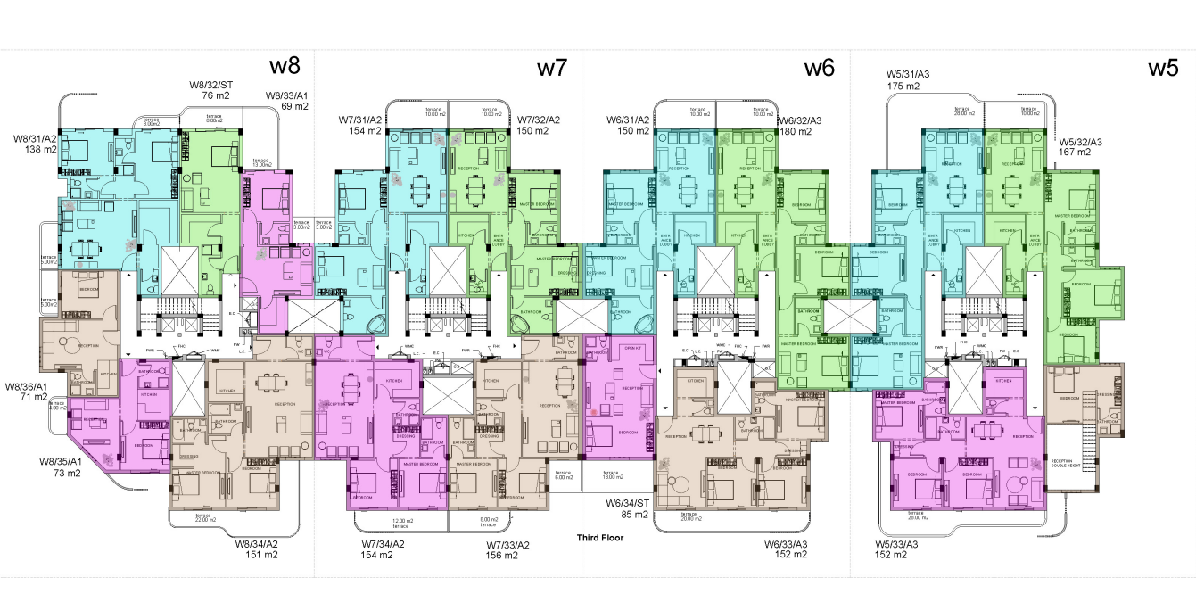 Floor plan for apartment at White Residence