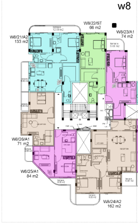 Floor plan for apartment at White Residence