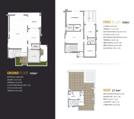 Floor plan for villa at Al Karma 4
