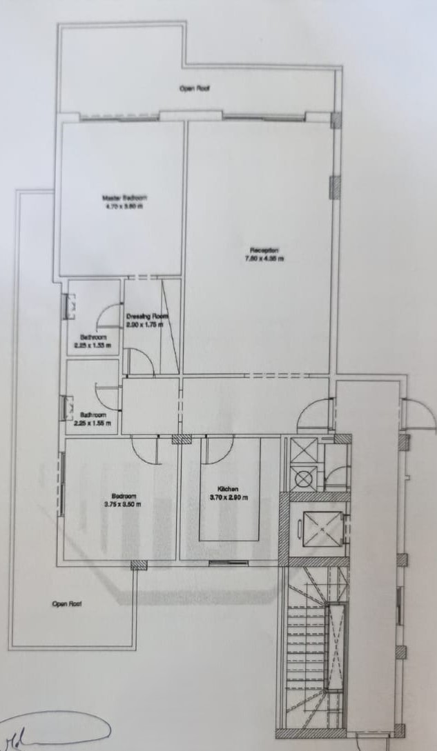 Floor plan for penthouse at Fifth Square Al Marasem