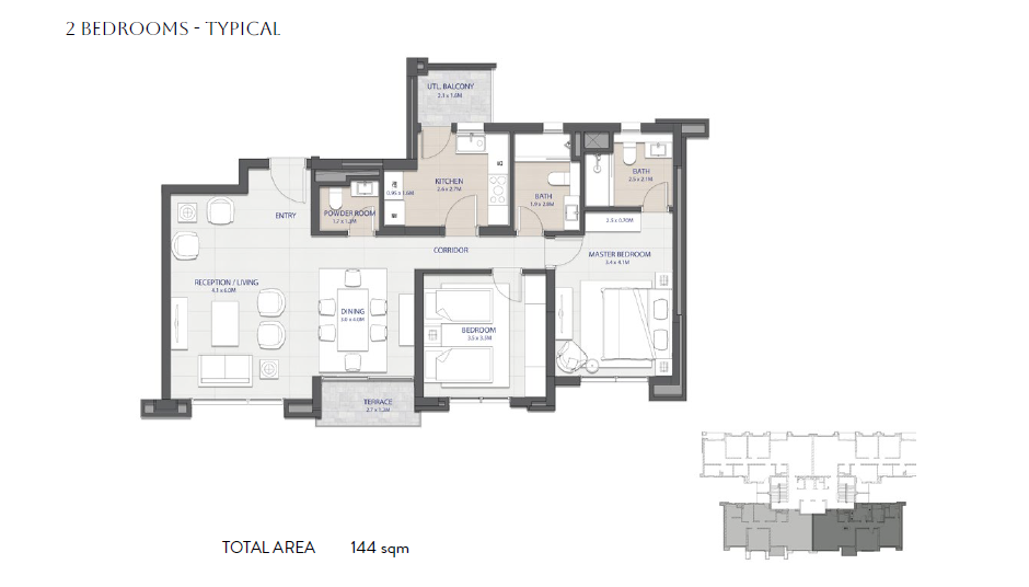 Floor plan for apartment at Sapphire Residence