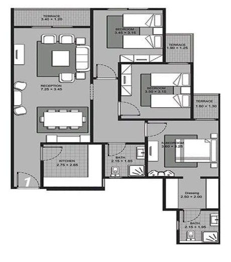 Floor plan for apartment at Capital East