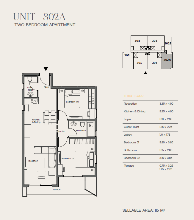 Floor plan for apartment at 31 West