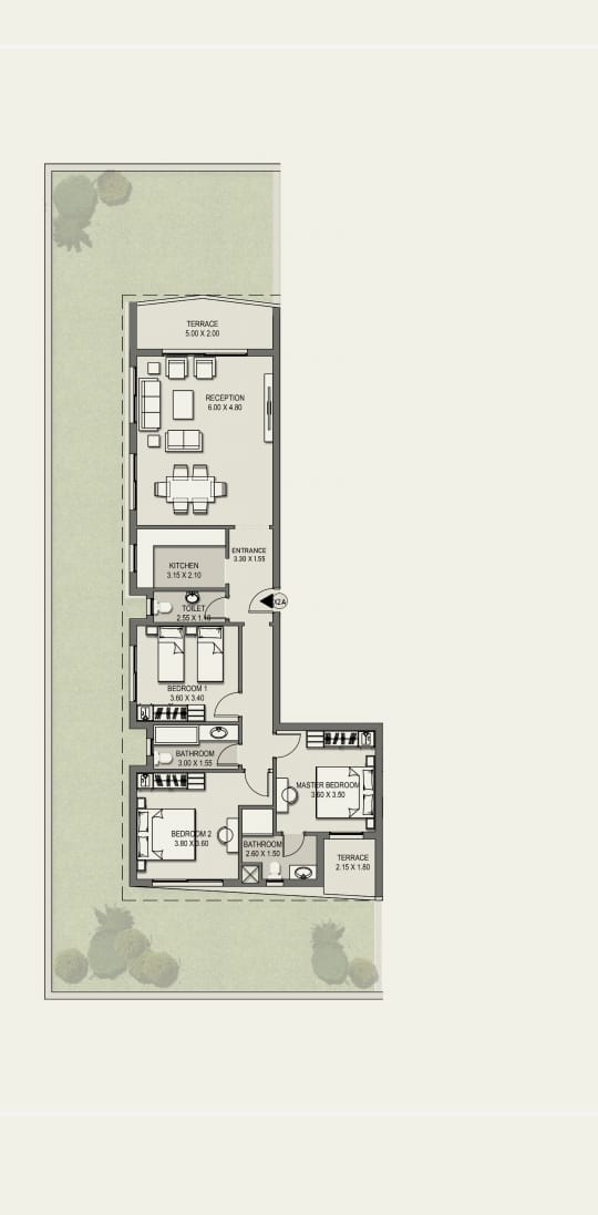 Floor plan for apartment at Taj City