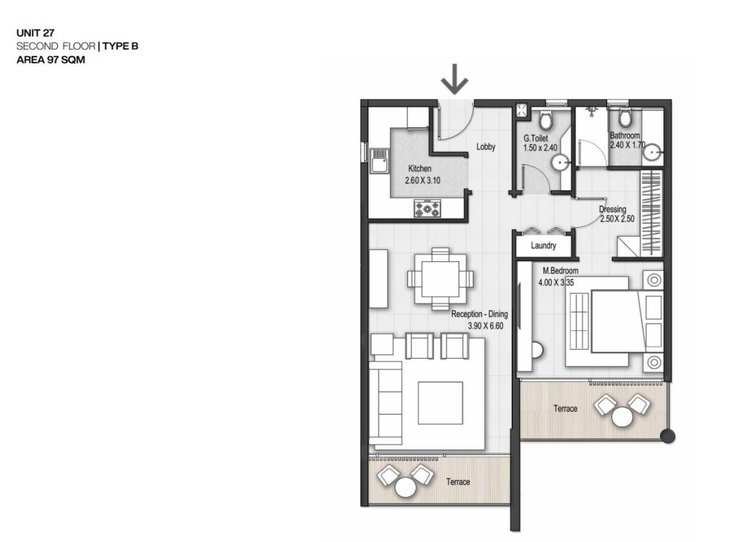 Floor plan for apartment at Nmq