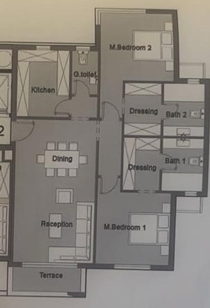 Floor plan for apartment at Badya