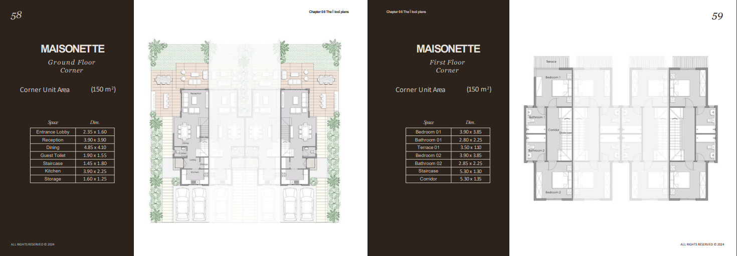 Floor plan for townhouse at Lugar