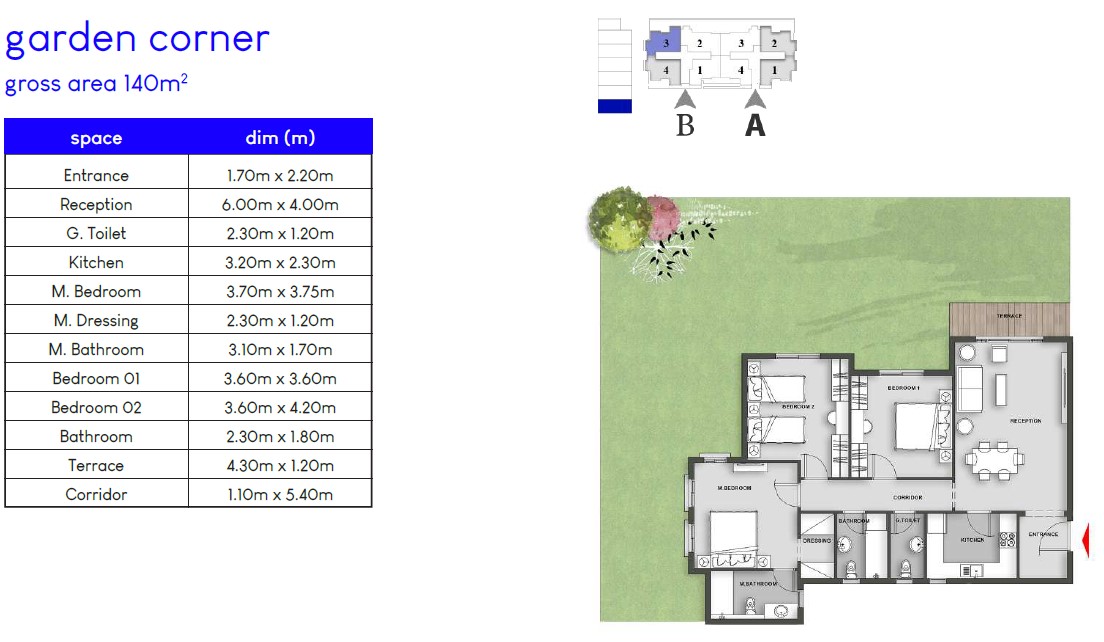 Floor plan for apartment at Club Park- ICity New Cairo