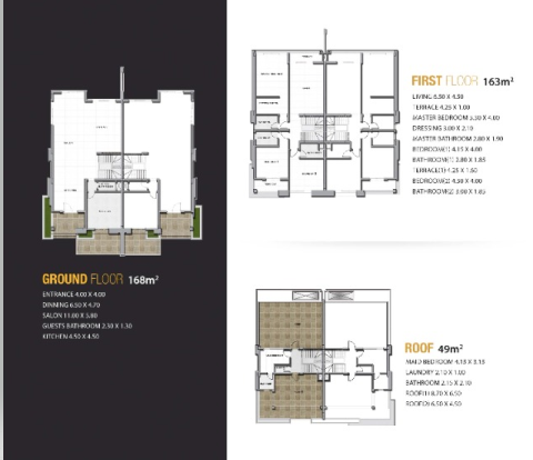 Floor plan for duplex at Al Karma 4