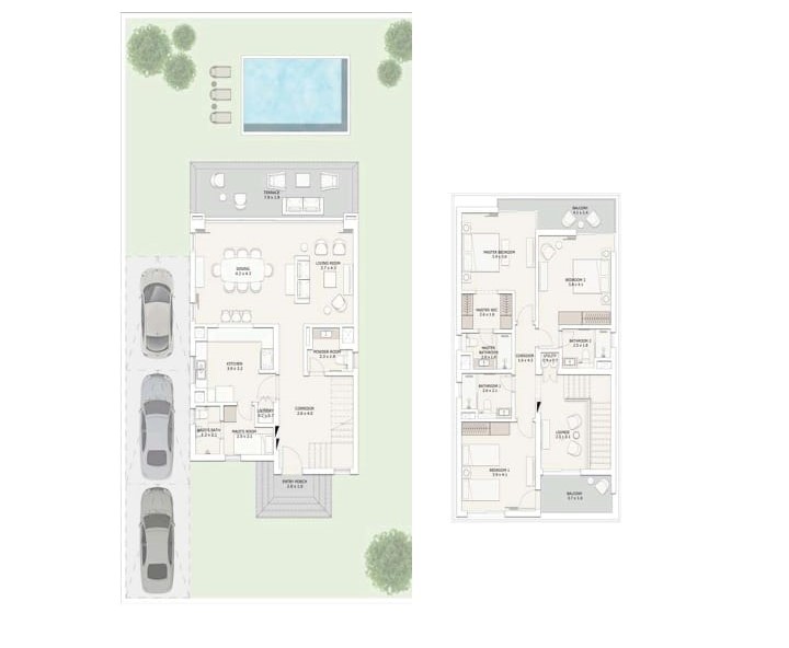 Floor plan for villa at Cairo Gate