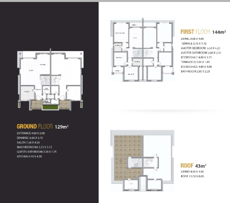 Floor plan for duplex at Al Karma 4
