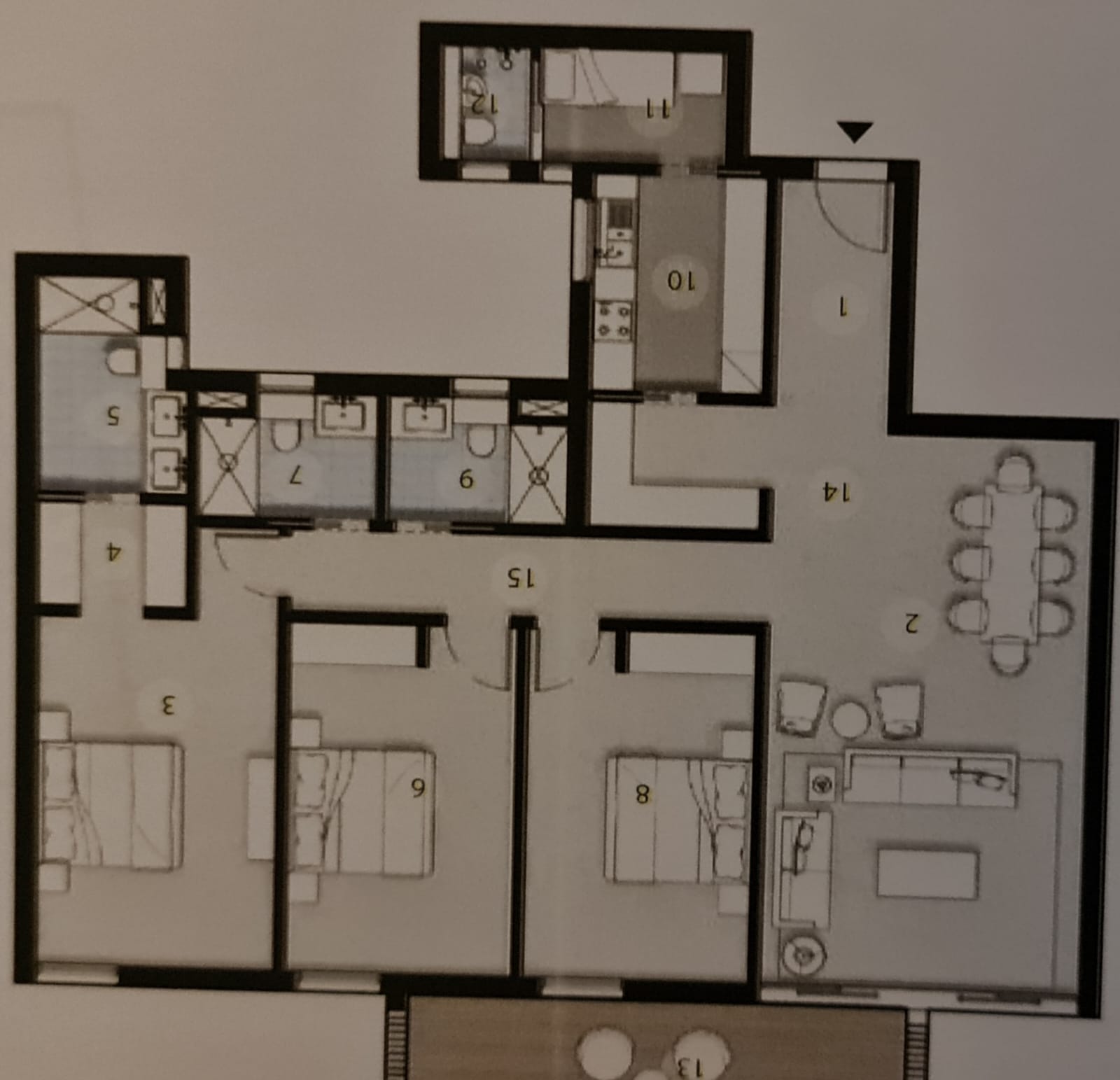 Floor plan for apartment at ZED