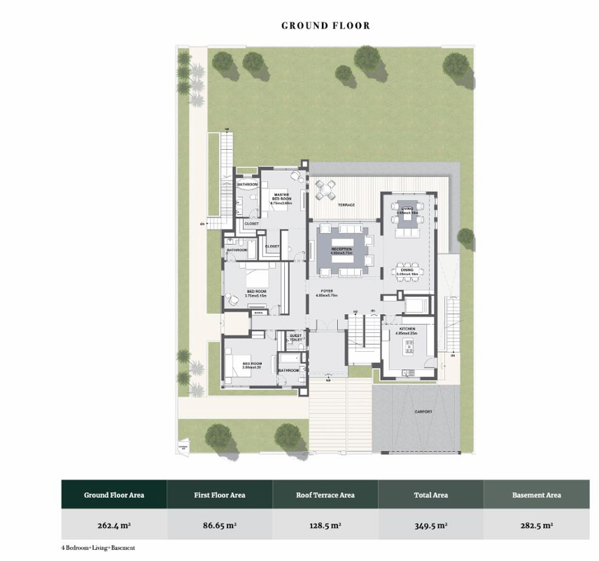 Floor plan for villa at The Estates