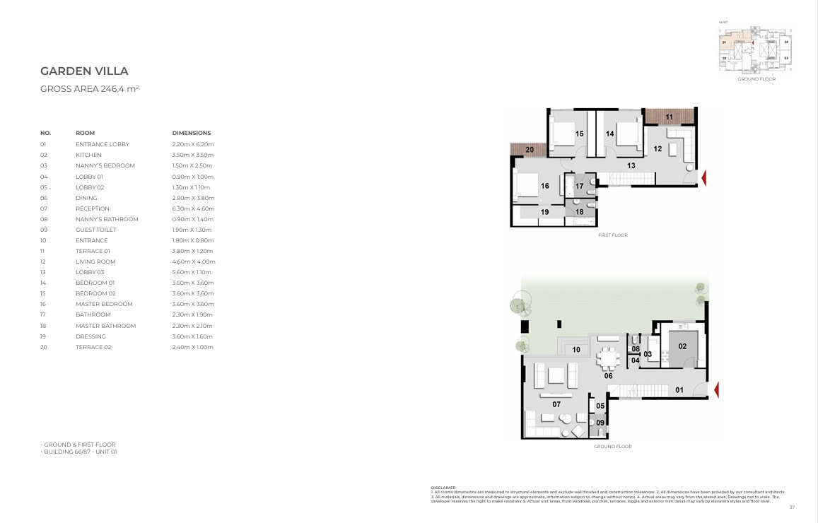 Floor plan for apartment at Il Bosco New Capital