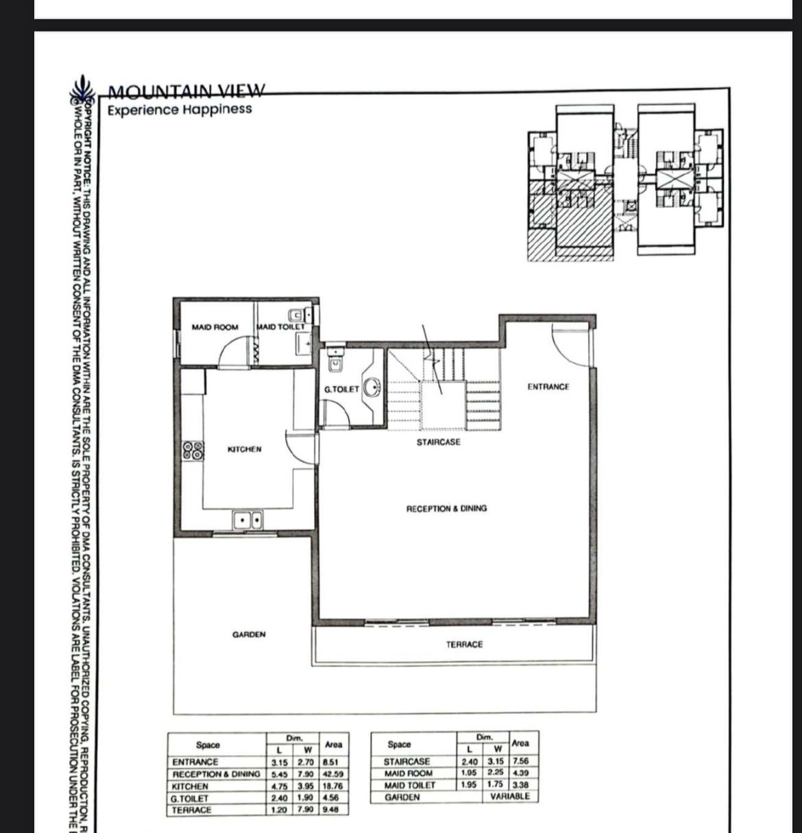 Floor plan for duplex at Aliva Mountain View Mostakbal City