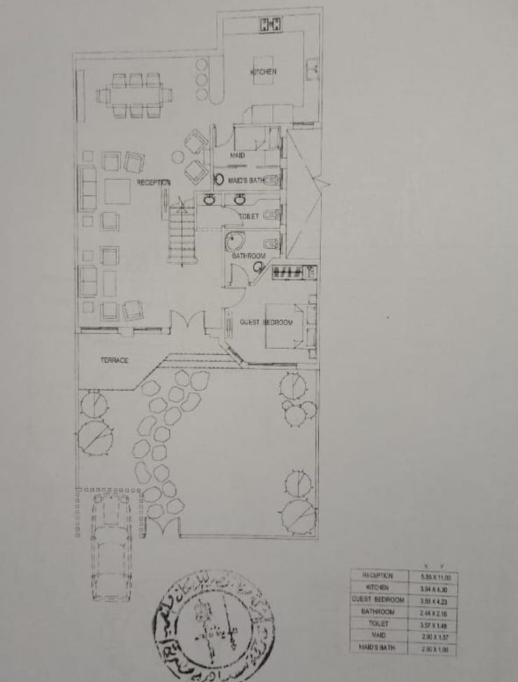 Floor plan for duplex at Sarai