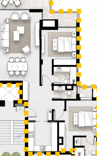 Floor plan for apartment at Solana