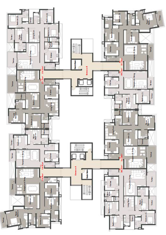 Floor plan for apartment at Palm Hills New Cairo