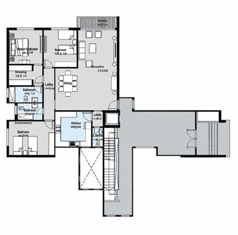 Floor plan for apartment at Fifth Square Al Marasem