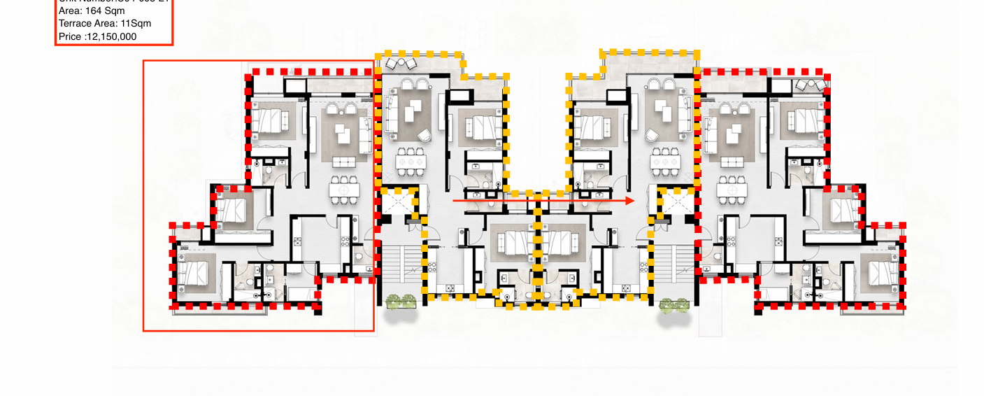 Floor plan for apartment at Solana